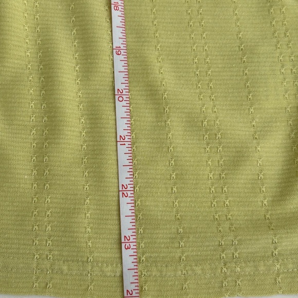 Vintage Russ Pointelle Top Petite Large Chartreuse Nice Details Rayon Cotton - Picture 10 of 10